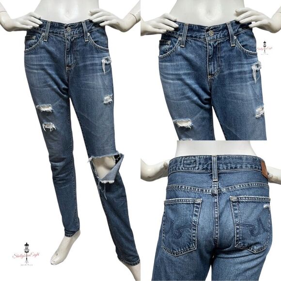 ADRIANO GOLDSCHMIED AG The Nikki Relaxed Skinny Ripped Distressed Destroyed 27 - Picture 1 of 12